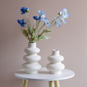 <span class=keywords><strong>Vase</strong></span> à crème en porcelaine <span class=keywords><strong>pour</strong></span> salon abstrait nordique moderne fleur décorative Vases en céramique blanche <span class=keywords><strong>pour</strong></span> <span class=keywords><strong>pampa</strong></span> herbe fleurs séchées - Product Image 4