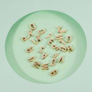 8mm DIY acier Inoxydable Minuscule Alphabet Lettre Initiale pour Nom DIY bracelet charmes - Product Image 6