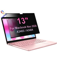 Filter Privasi 2 Arah dengan Daya Hisap Nano Magnetik yang Dapat Dilepas, Anti Silau, Anti Sidik Jari untuk Layar Macbook Neo 13" 2026 Notebook
