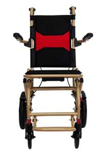 Fauteuil roulant léger manuel pliant de maison d'hôpital d'approvisionnement direct d'usine avec des repose-pieds détachables - Product Image 5