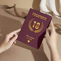 Carte d'invitation personnalisée pour 18 ans, Livre de signatures de passeport pour hommes et femmes, Livre d'or avec jeux, Voyage vers l'année de naissance