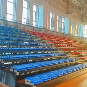 อัฒจันทร์พับได้สำหรับสนามกีฬาแบบมืออาชีพ ที่นั่งอัฒจันทร์แบบยืดหดได้ แท่นอัฒจันทร์แบบยืดหดได้สำหรับสนามกีฬา มีจำหน่าย - Product Image 2