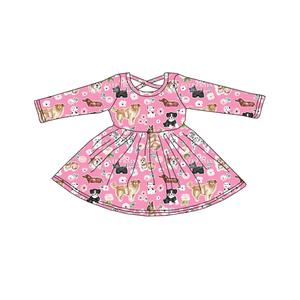 Yiwu Yiyuan-vestido de princesa para niñas, ropa de fiesta informal de 6 <span class=keywords><strong>a</strong></span> 14 <span class=keywords><strong>a</strong></span>ños, con flores Burdeos - Product Image 3