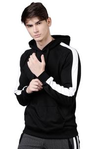 Customized Latest Design Men's Black & <b>White</b> Casual Breathable Solid Hoodies Sweatshirt Best Quality Pullover Hoodies For Men's - Product Image 4
