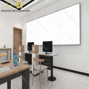 Moderno teléfono móvil tienda de diseño personalizado de alta calidad de <span class=keywords><strong>madera</strong></span> de Metal teléfono Display mesa de mostrador para teléfono celular Display Showcase - Product Image 3