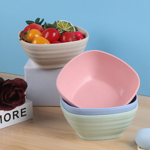 Nordic Bowl <b>Set</b> Small <b>Square</b> Matte Bowls For Salad Dessert Noodle Rice Home Use Heat Resistant Food Grade Material - Product Image 3
