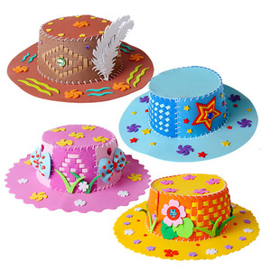 OEM DIY Colorful EVA <b>Foam</b> Sun Hat Kit Kids Handmade Art <b>Craft</b> Set for Preschool Kindergarten Birthday - Product Image 5