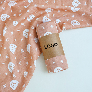 <span class=keywords><strong>Couverture</strong></span> d'emmaillotage personnalisée pour nouveau-né, motif lapin, 70% bambou 30% coton, en mousseline, pour bébé musulman - Product Image 4