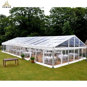 TIMI personnalisé 2024 cadre en aluminium de luxe 30X60 20X20 grandes tentes à dessus transparent tente de fête de mariage en plein air étanche