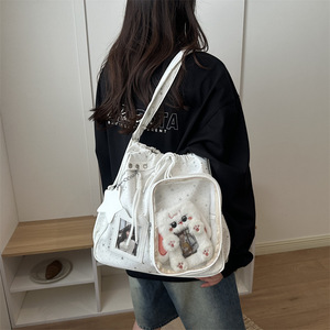 Star Ita Bag <b>Drawstring</b> <b>Backpack</b> Multiway Shoulder Tote Bag Large Capacity Crossbody Underarm Handbag For School Travel - Product Image 4