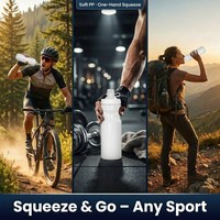 Bouteilles d'eau sport compressibles 600ML – Vente en gros fabricant – Bouteille d'eau en plastique pour vélo – Logo personnalisé – Activités intérieures et extérieures