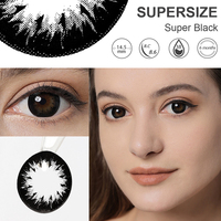 Échantillons gratuits MAGISTER Brown Lentes De Contato Lentilles De Contact Noires Lentilles De Contact Supersize Doll Eye Lentilles De Contact de couleur