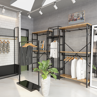 Présentoirs pour magasin de mode hommes, présentoir pour vêtements de costume, présentoir noir pour magasin de sport
