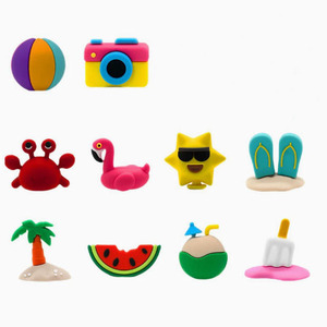Breloques de chaussures en PVC à thème plage de dessin animé 3D pour l'été, <span class=keywords><strong>clips</strong></span> d'extérieur, accessoires pour sabots – Vente en gros - Product Image 4