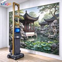 Mesin Cetak Inkjet LINCJET LC-A2 DX7 untuk Akrilik & Panel, Mesin Cetak Dinding Digital Mobile untuk Panel Dekoratif