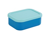 OMISTAR Lot de 4 boîtes bento en silicone à 3 compartiments, réutilisables, hermétiques, empilables, pour adultes, travail, voyage, micro-ondes