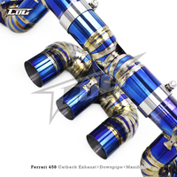 Système d'échappement haute performance BK Titanium Catback pour Ferrari 458 V8 4.5 2013-2016, collecteur droit et downpipe