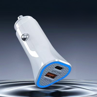 Chargeur de voiture rapide USB C double 20W QC 3.0 en ABS ignifuge, adaptateur USB C 12V, directement de l'usine OEM ODM