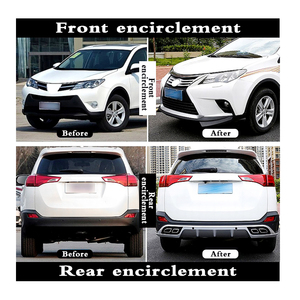 Kit de carrosserie de conversion de pare-chocs avant de voiture automatique, large, pour <span class=keywords><strong>Toyota</strong></span> <span class=keywords><strong>Rav4</strong></span> <span class=keywords><strong>2014</strong></span>-2015, mise à niveau vers Lexus - Product Image 6