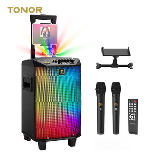 Sistema Microfonico Professionale TONOR K20 UHF per Registrazione Video, <span class=keywords><strong>Karaoke</strong></span> con Altoparlanti e <span class=keywords><strong>Bluetooth</strong></span> - Product Image 1