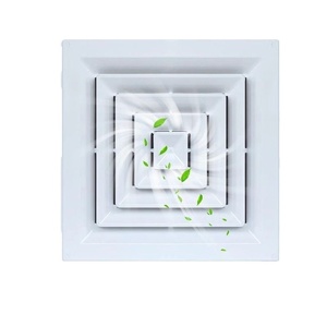 Thêm trắng hiện đại ABS nhựa bốn mặt Cửa thoát khí louver chống sương chống nhỏ giọt vuông khuếch tán lỗ thông hơi cho không khí trung tâm phòng khách - Product Image 1