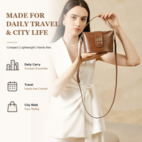 Sac Boîte Mini Bandoulière en Cuir Véritable pour Femme avec Anse Haute et Forme Compacte Structurée pour Rendez-vous et Fêtes