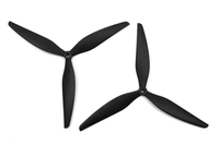 Nylon renforcé de fibre de verre noir, 3 pales HQProp MacroQuad 17x8x3, moule privé 1CW+1CCW pour multirotor UAV