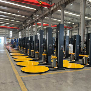 Machine d'emballage automatique de palettes électriques avec plateau tournant et balance pour l'emballage alimentaire et des boissons, film étirable, taille personnalisable - Product Image 1