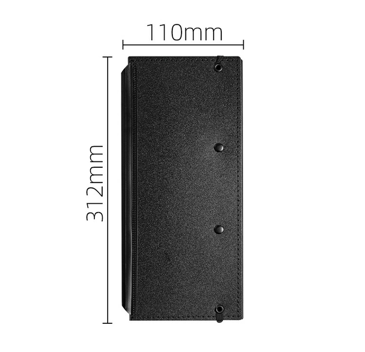 Офисная Черная папка для документов, складная папка для записей из полипропилена, складная папка для записей, папка для файлов в три сложения