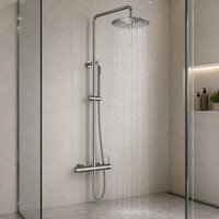 Ensemble de mitigeur de douche pluie en acier inoxydable 316 sans plomb de l'usine de Kaiping, avec pommeau de douche pluie pour salle de bain moderne