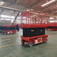 En stock : Plateforme élévatrice à ciseaux autopropulsée électrique 8m 10m, alimentée par batterie