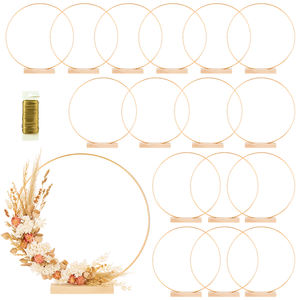 Aro Floral de 8/10/12/14/16/18/20/22/24 Pulgadas con Soporte, Anillos Metálicos para Centros de Mesa, Decoraciones Artesanales, Aro para Coronas - Product Image 1