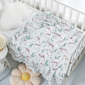 Modello cartone animato sacchetto di garza trapunta neonato fasciatura di bambù cotone asciugamano da bagno con stampa abbraccio trapunta per il commercio estero - Product Image 6