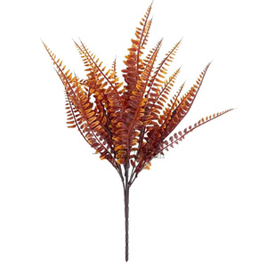 Hojas de Helecho Artificiales, Color Otoñal, Estilo Persa, 12 Pulgadas, Imitación de Plástico, Decoración para el Hogar - Product Image 5