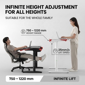 Height Adjustable Four Motor Desk with 750 to 1220 mm Lift Range and Memory Control for Home <b>Office</b> Workstations - Product Image 4