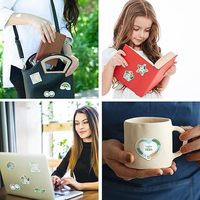 Autocollants anti-stress Xuri Série verte Autocollants sensoriels tactiles pour téléphone portable, ordinateur portable, bouteille d'eau, soulagement de l'anxiété, apaisement