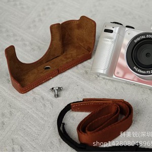 เคสหนังสำหรับกล้องมิเรอร์เลสเลนส์ซูมดิจิตอล 18X F2.2 กระเป๋าป้องกันสำหรับใช้ในบ้านพร้อมสายคล้อง - Product Image 2