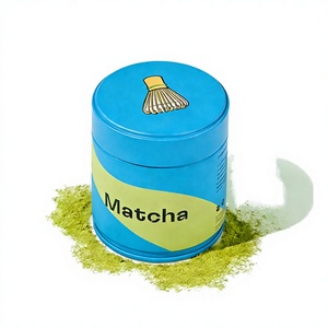 Lata de Matcha Cilíndrica Hermética de Hojalata con Impresión Personalizada, 30g 40g 100g, Lujo en Blanco, Negro, Rosa, Grado Alimenticio, Venta al por Mayor - Product Image 3
