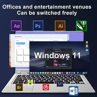 2-in-1 11.6-Inch Touch Screen US Layout Quad Core 360 Rotating 6GB RAM 512GB SSD Intel N4020 Laptop with Dual Dedicated Graphics