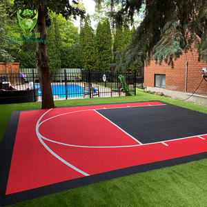 Suelo Deportivo de Plástico PP Suspendido, Encastrable, Antideslizante, para Cancha de <span class=keywords><strong>Baloncesto</strong></span>/Tenis/Fútbol Sala, Ensamblado, para Exteriores - Product Image 5