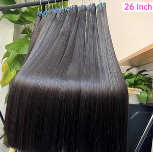 Hand Tied Weft Human Hair Bulk Extension Custom Virgin Bone Straight Remy Hair Bundles Wholesale <b>Wig</b> Hair - Product Image 4