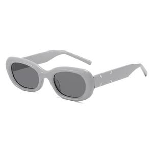 Lunettes de soleil œil de chat à monture complète UV400, mode unisexe, protection solaire pour adultes, noir gris avec étui - Product Image 3