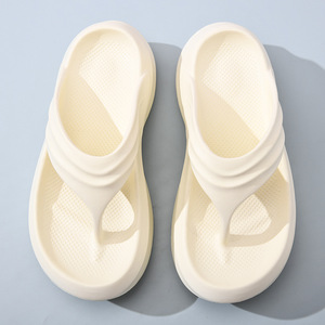 Sandalias de EVA para Mujer, con Plataforma, Antideslizantes, para Exteriores, en Blanco, Negro y Gris Cemento - Product Image 4