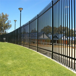 8FT Villa Ornamental Steel Fencing <strong>Posts</strong> 6FTX8FT Wrought Iron Railing Heat Treated <strong>Wood</strong> for Home Security Border Application - Product Image 3