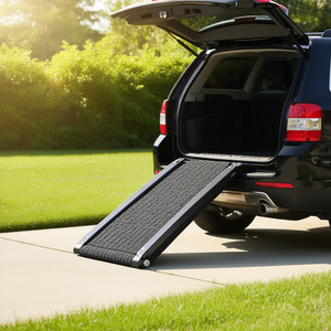 Rampe pliable pour chien Vevor, 63 L x 17 W, surface antidérapante en feutre, pour voitures, SUV, camions, animaux de compagnie de taille moyenne et grande - Product Image 2