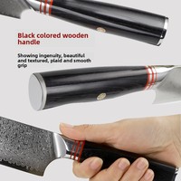 3,5 inch professioneel Damascus staal keukenmes voor groenten & fruit, schilmes met zwart Pakka houten handvat