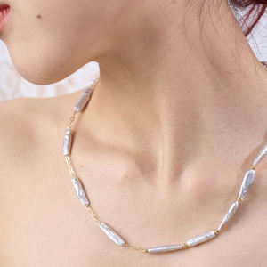 Nouveau Niche Design S925 Collier En Argent Sterling Cassé Argent Baroque Perle Pendentif Collier Perle Naturelle 925 Collier En Argent - Product Image 5