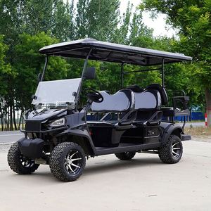 Custom logo <strong>High</strong> Climbing Ability 4 Wheel 6 Seats Electric Golf <strong>Car</strong> Entertainment Golf Buggy Cart With Off-road Tire - Product Image 1