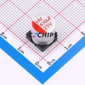 RYHV25V470UF10*10 ตัวเก็บประจุแบบแข็ง SMD,D10xL10.5 มม. ( ความจุ: 470uF )( แรงดันไฟฟ้า: 25V ) - Product Image 1