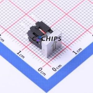 TPB01-101L1S3 Tactile Switch Through hole Component (THT) Switch Rectangle Button Silver - Product Image 1